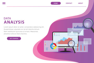 isometric design landing page business