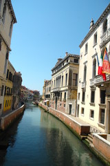 Canale veneziano d'estate, Venezia, Italia