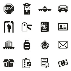 Customs or Duty Icons 