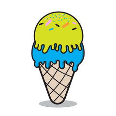 cartoon ice cream white background