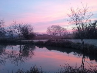 il colore dell'alba in inverno