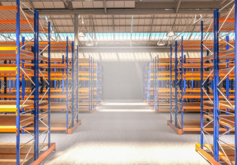 empty warehouse background