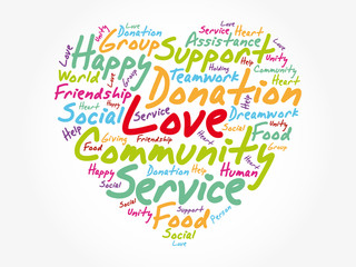 Love heart word cloud, emotion, marriage,valentine, friendship concept background