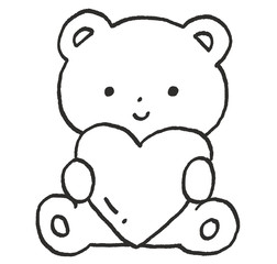 テディベア　ハート