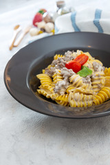 Pasta Bolognese on the table