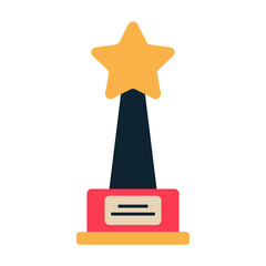 Trophy flat illustration