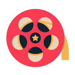 Film roll flat illustration