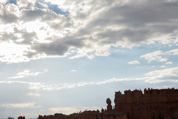 landscape on the bryce canyon in the united states of america