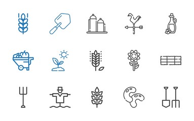 agriculture icons set