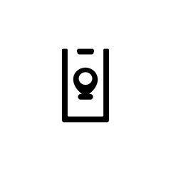 mobile map icon vector illustration
