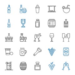 alcohol icons set