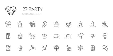 party icons set