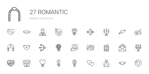 romantic icons set