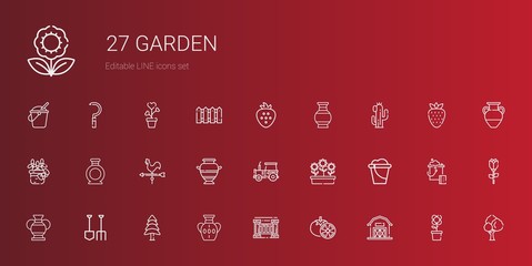 garden icons set