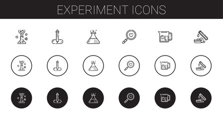 experiment icons set