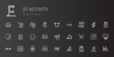 activity icons set