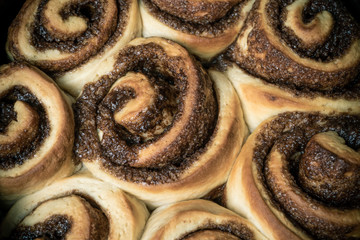 Cinnamon buns. Homemade cinnamon rolls.