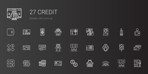 credit icons set