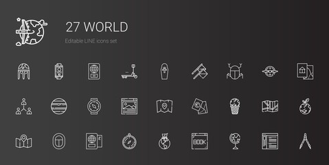 world icons set