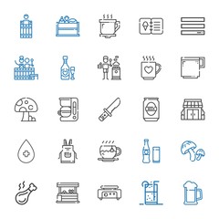 restaurant icons set