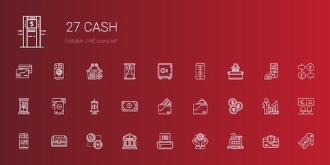 cash icons set