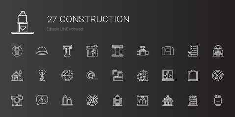 construction icons set
