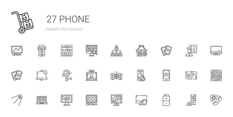 phone icons set