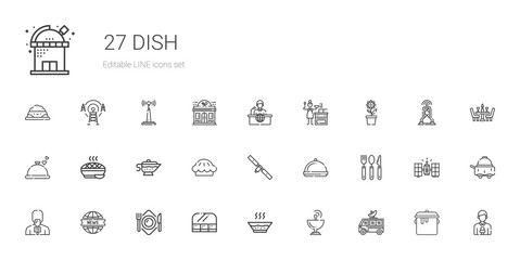 dish icons set