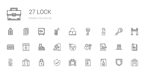 lock icons set