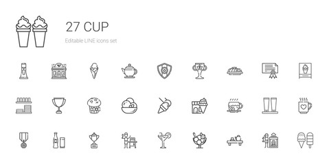 cup icons set