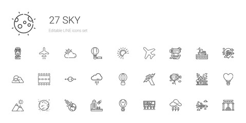 Obraz na płótnie Canvas sky icons set