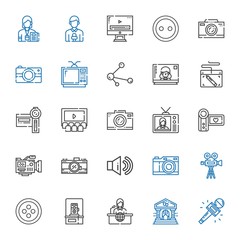 multimedia icons set