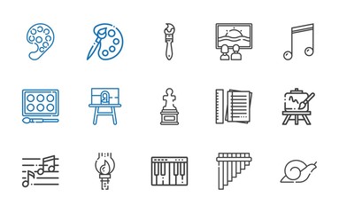 artistic icons set