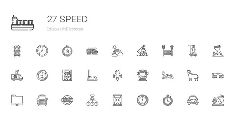 speed icons set