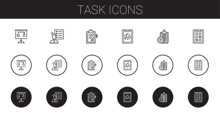 task icons set