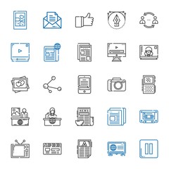 media icons set