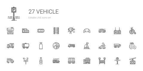 vehicle icons set