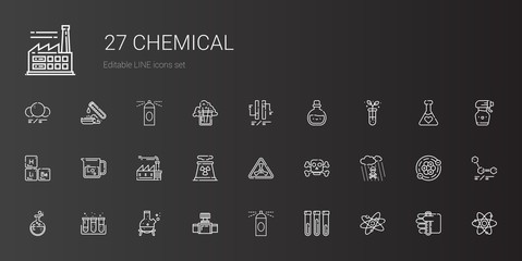 chemical icons set