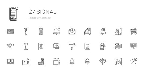 signal icons set