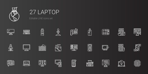 laptop icons set