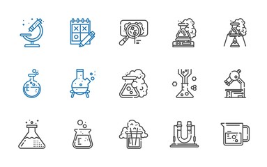 Obraz premium microscope icons set
