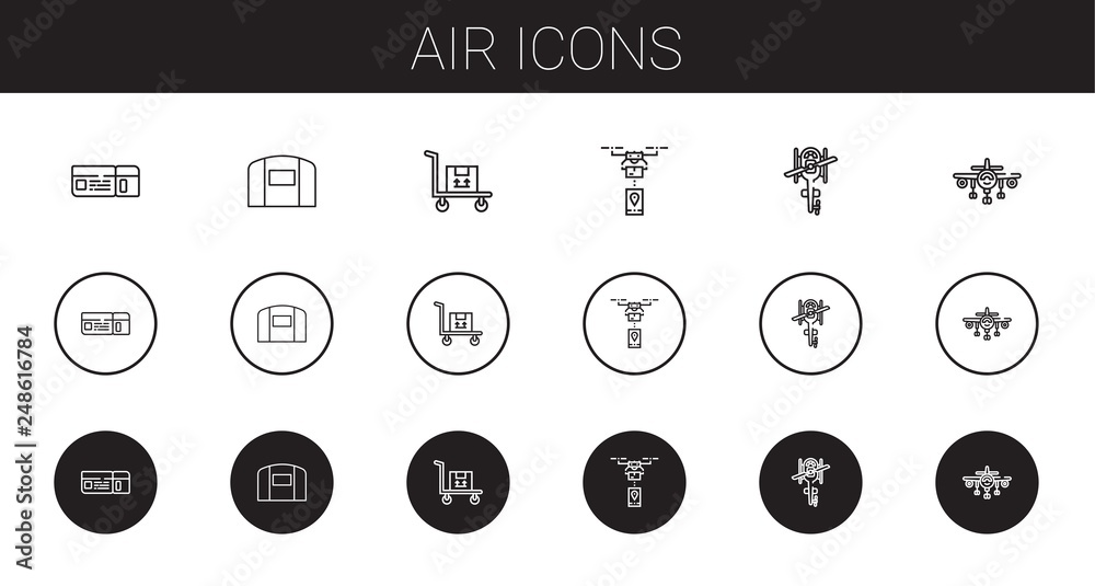 Canvas Prints air icons set