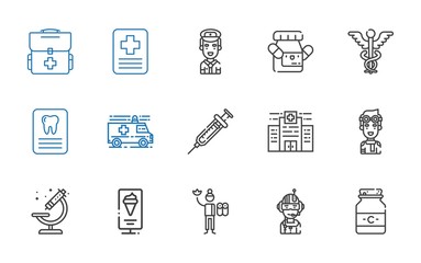 doctor icons set