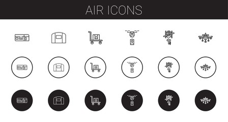 air icons set