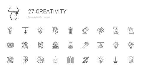 Fototapeta na wymiar creativity icons set