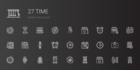time icons set