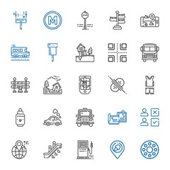 road icons set