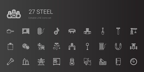steel icons set
