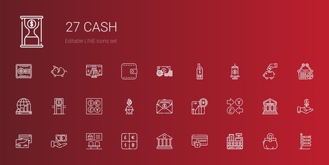 cash icons set