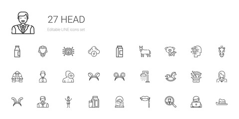 head icons set